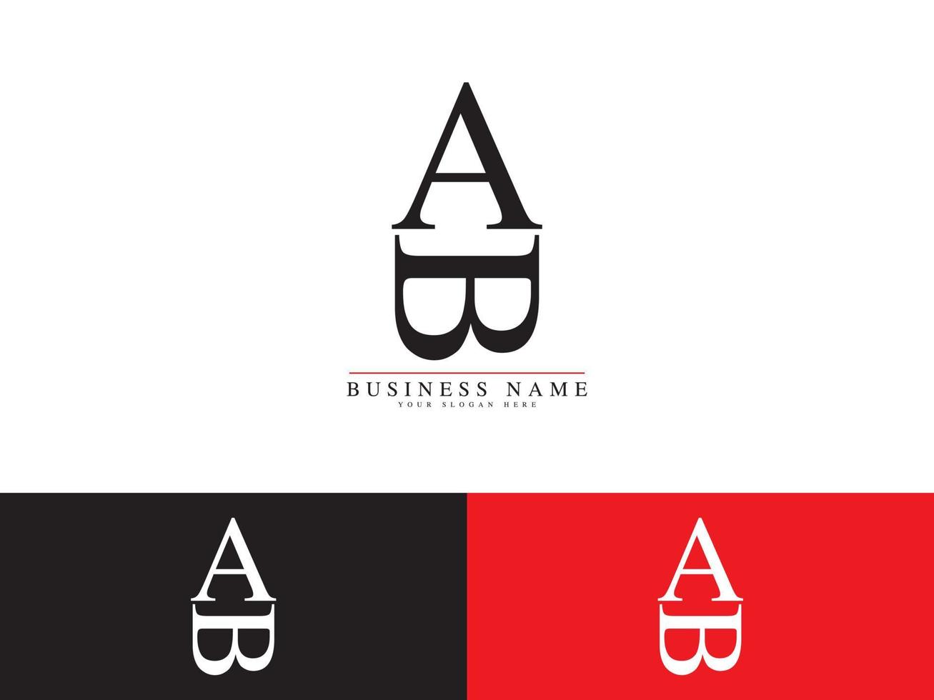 Letter BA AB Logo Icon Design vector