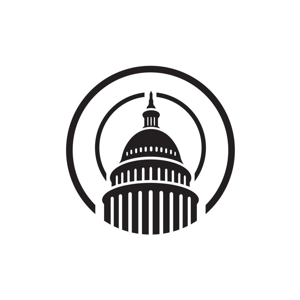 Premium Creative Landmark Capitol building logo vector design Iconic illustrations