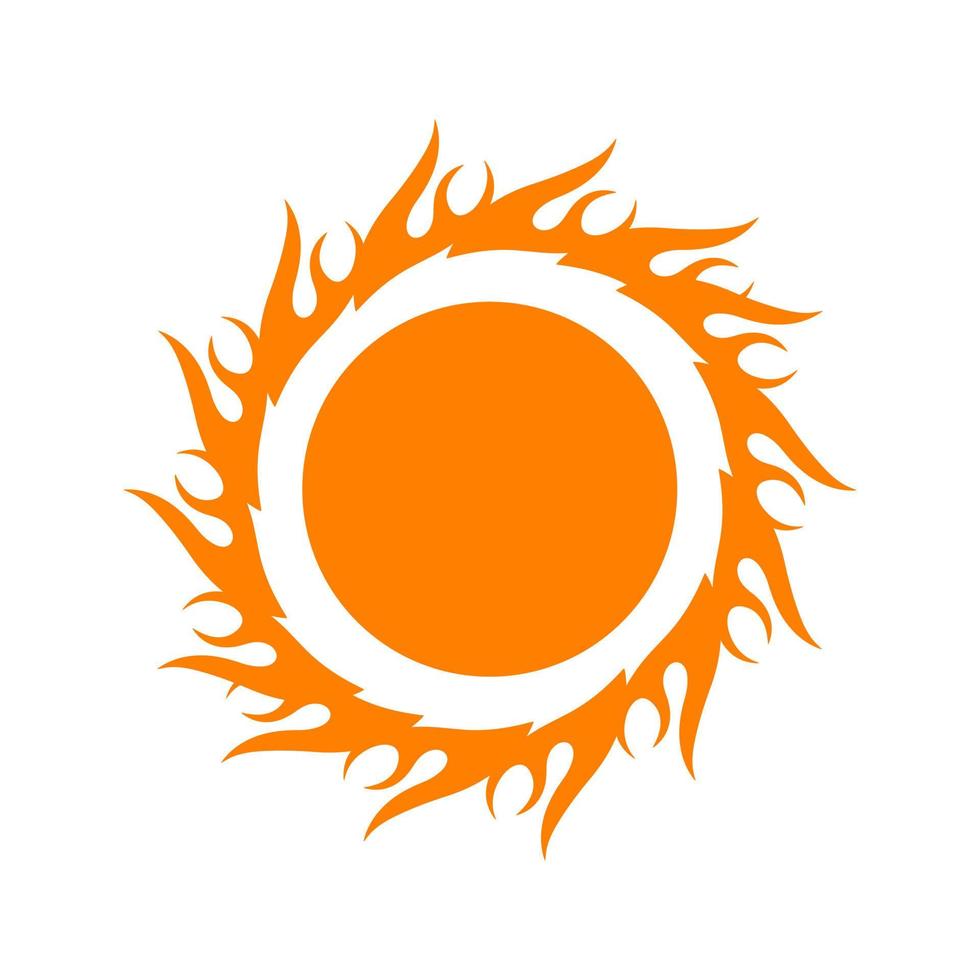 Sun logo icon vector illustration a Sunshine element of yellow sun burst star symbol