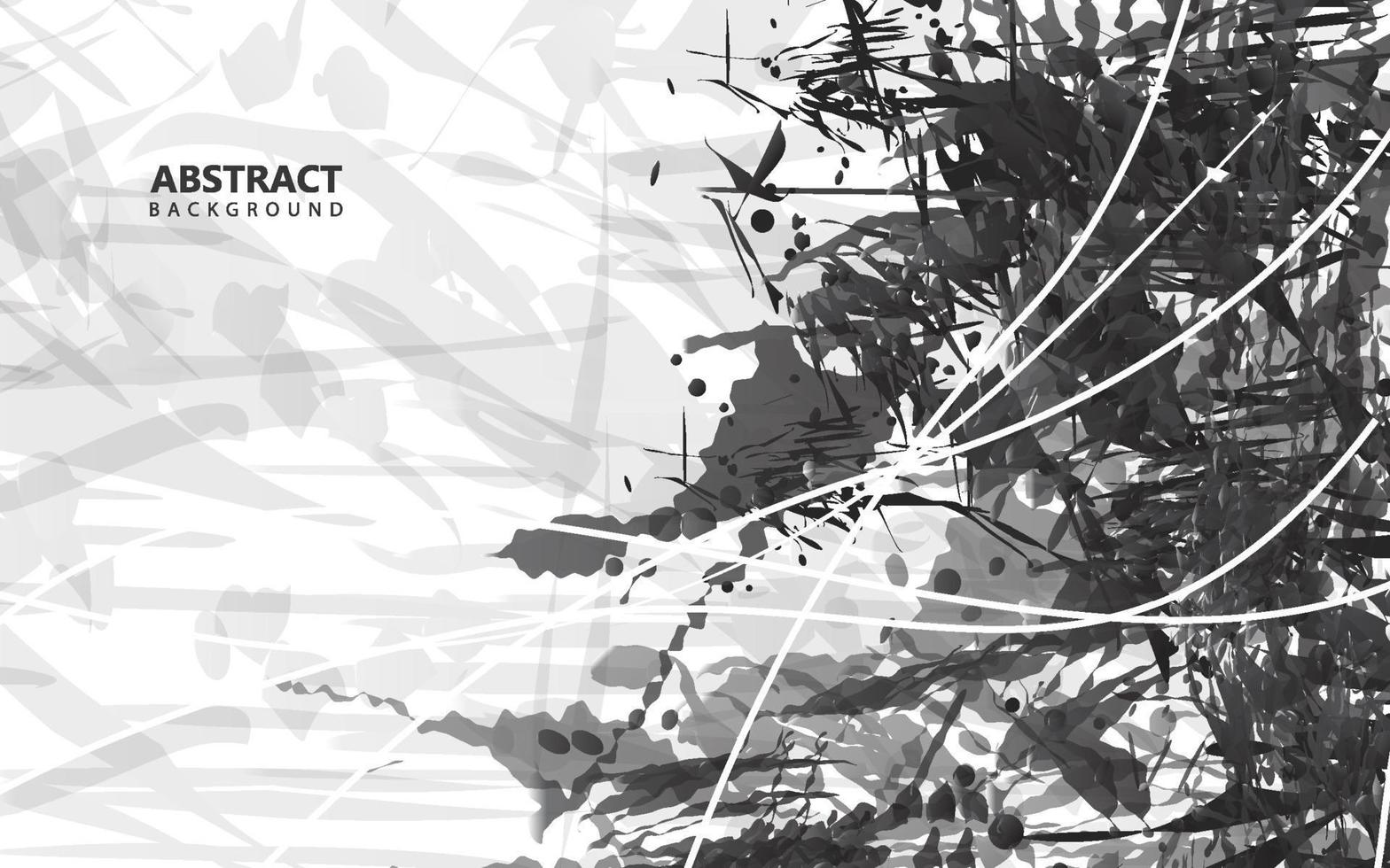 Abstract black and white color background vector
