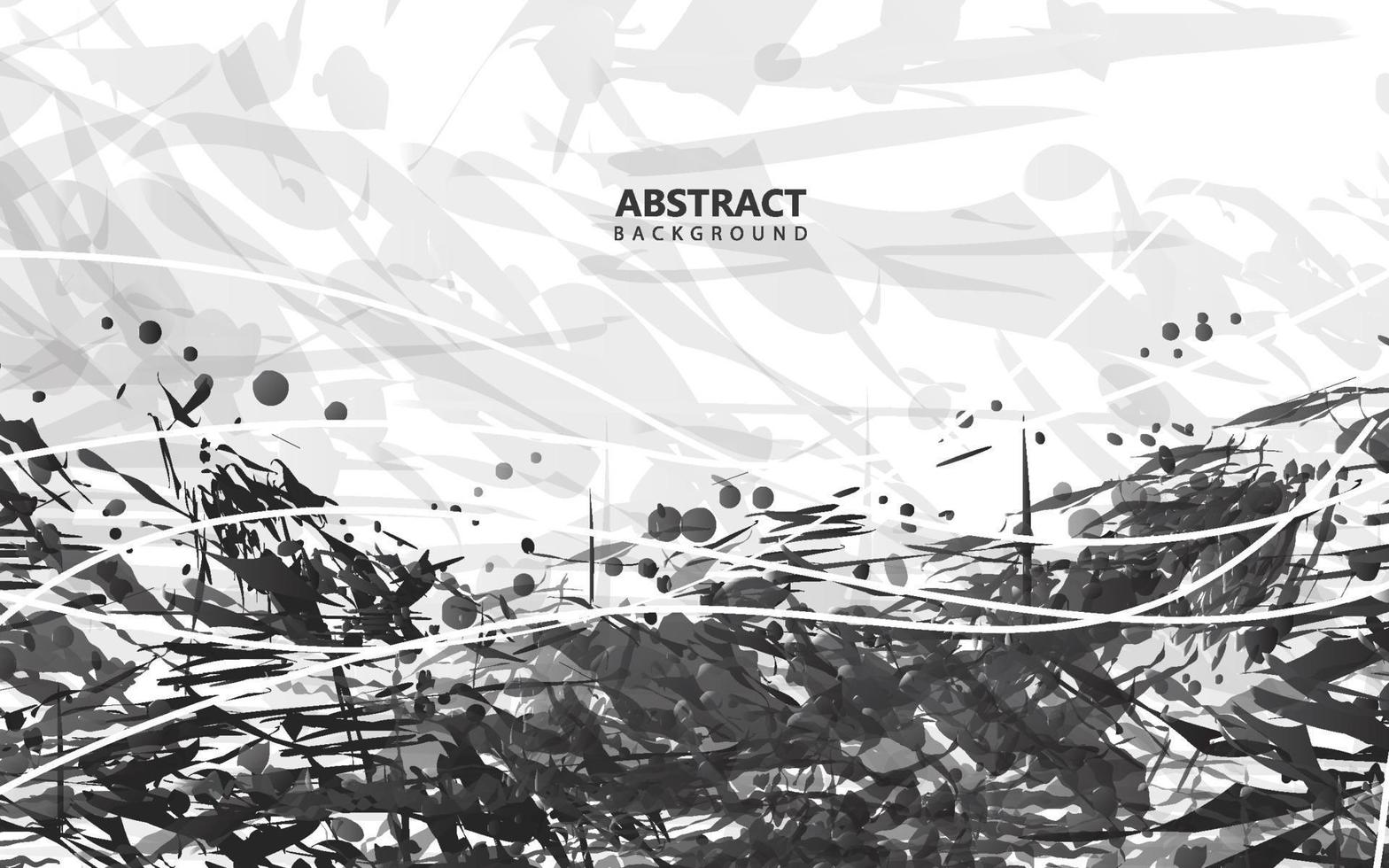 Abstract black and white color background vector