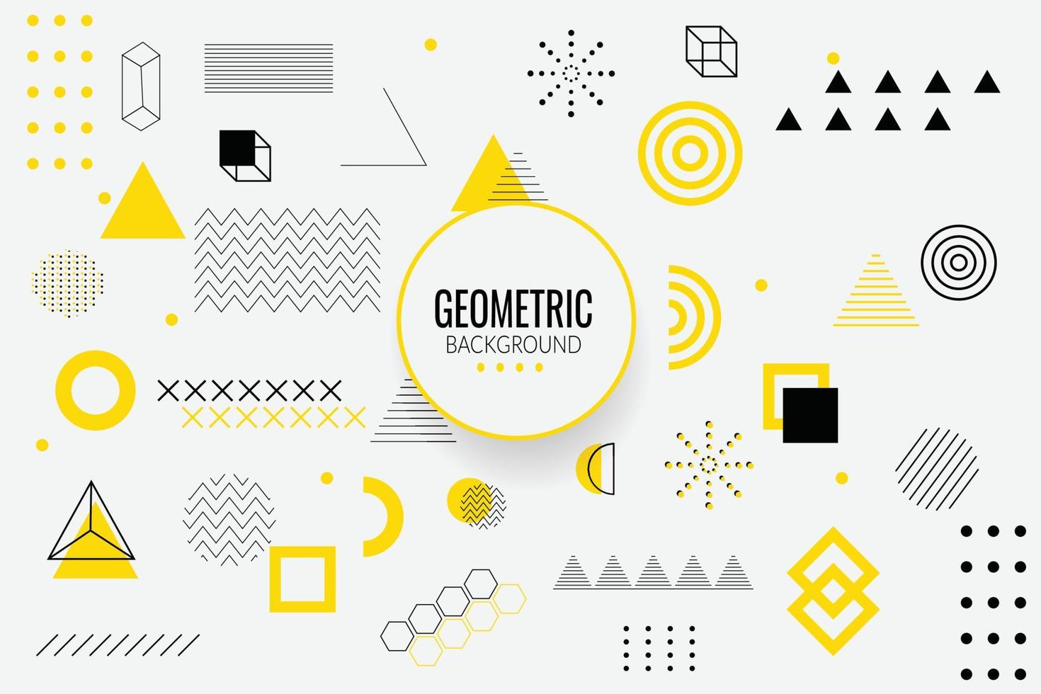 formas geométricas. diseño de memphis, elementos retro para web, vintage, publicidad, banner comercial, vector