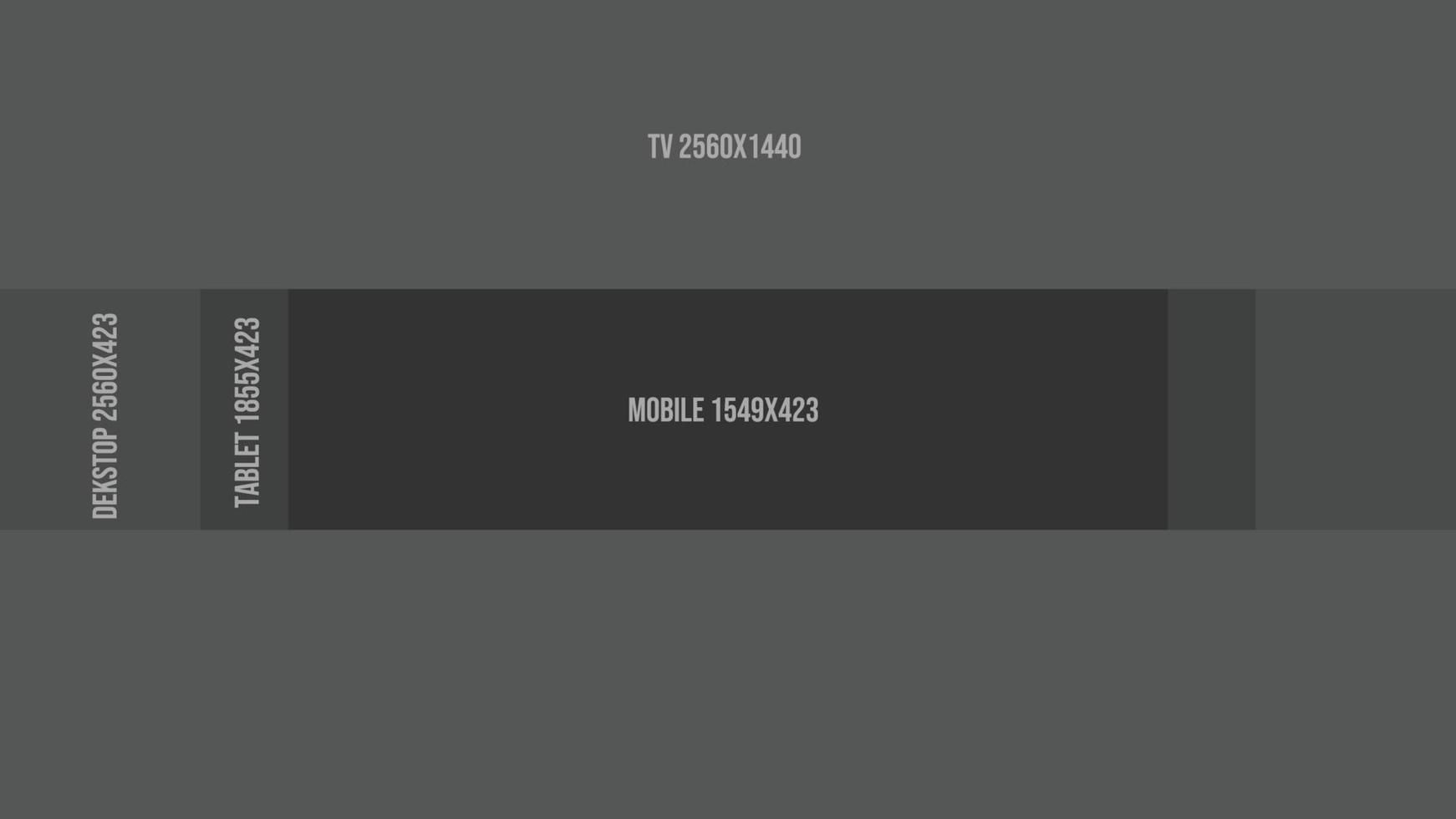 YouTube channel cover guide template vector for mobile, desktop, tablet and TV