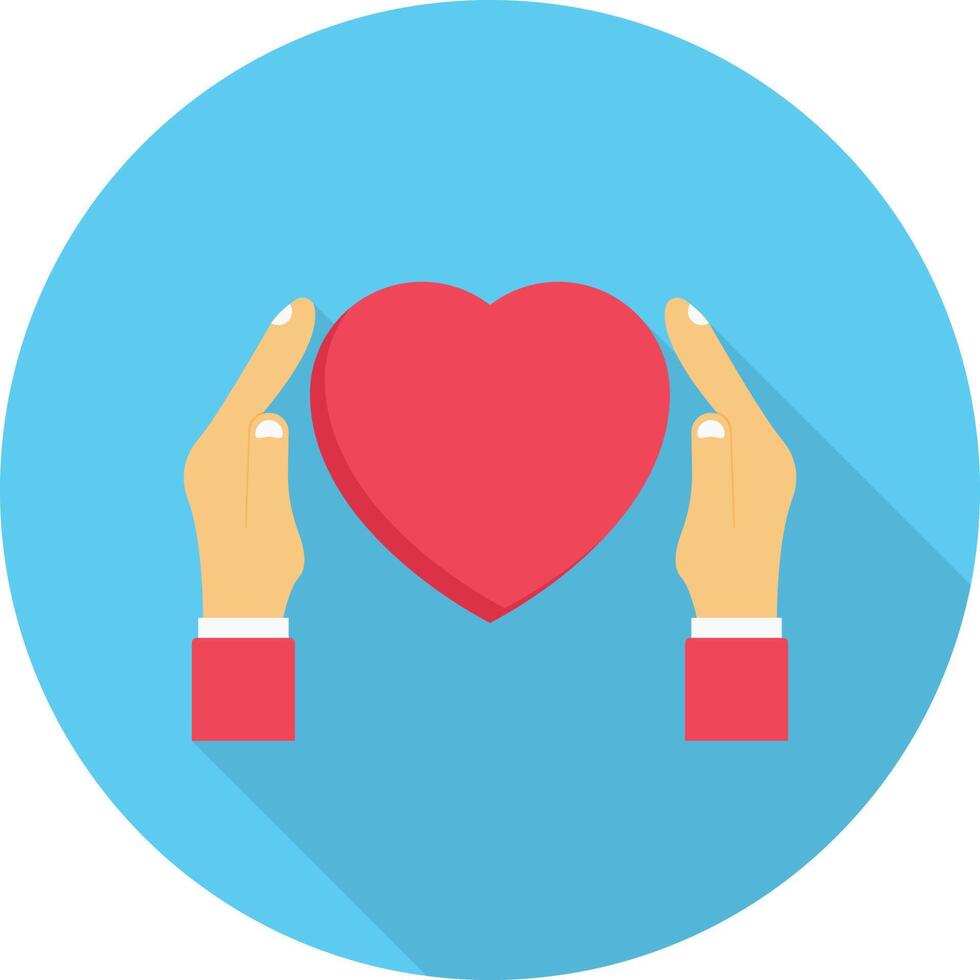 ilustración de vector de cuidado del corazón en un fondo. símbolos de calidad premium. iconos vectoriales para concepto y diseño gráfico.