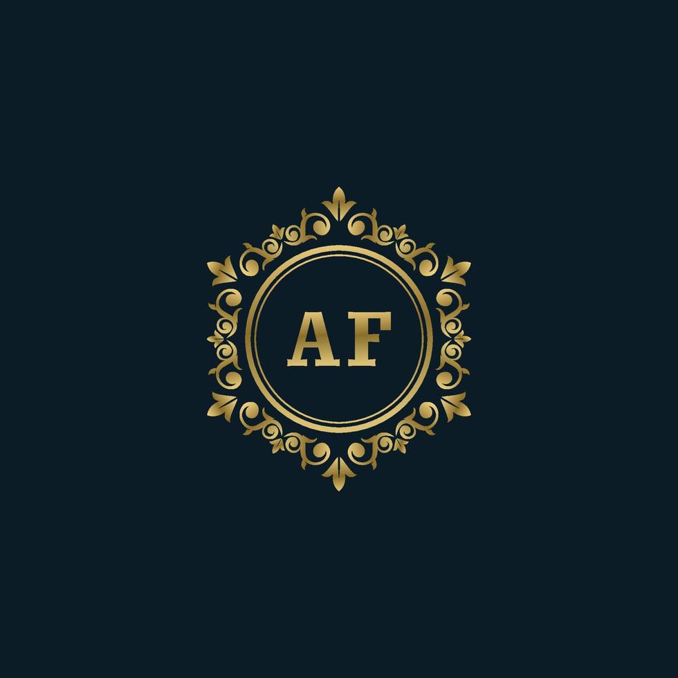 Letter AF logo with Luxury Gold template. Elegance logo vector template.