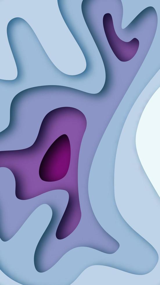 Abstract Background with Blue Paper Cut shapes stories banner design. Vector illustration.