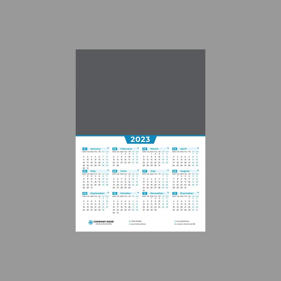 Calendar Design 2023 vector