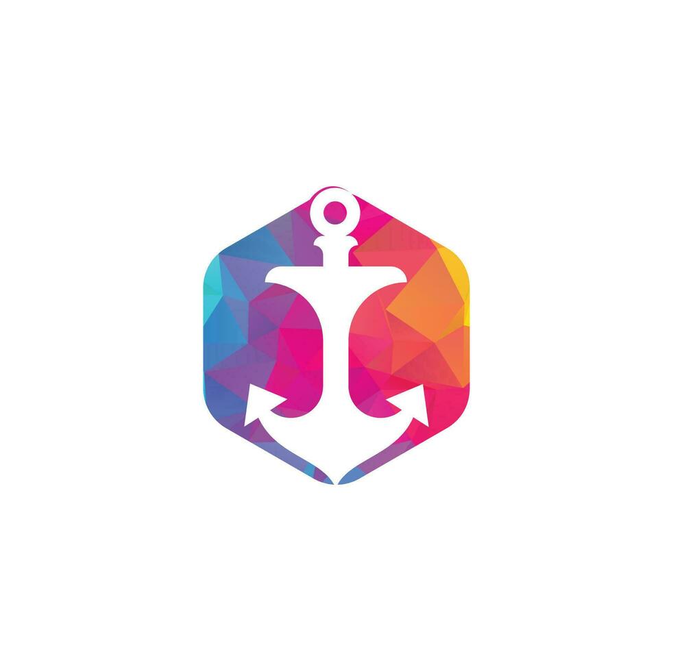 Anchor logo and symbol template icons vector