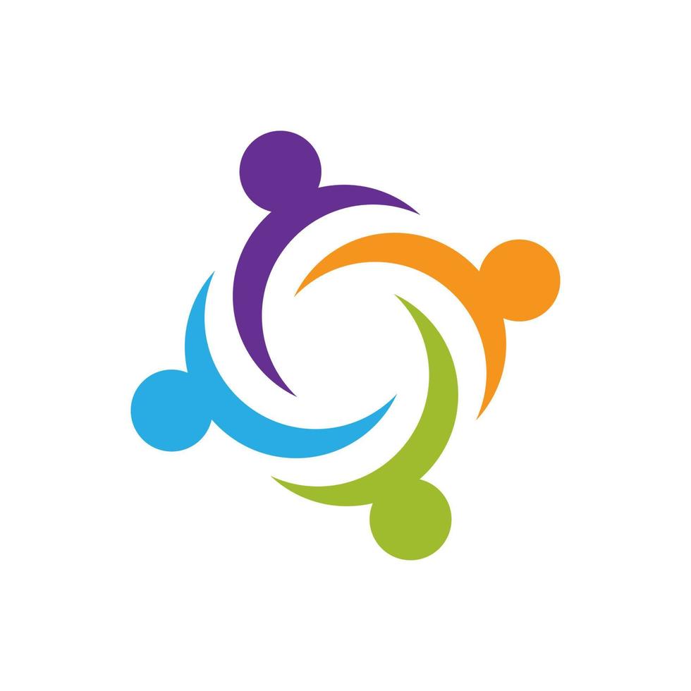 diseño de logotipo de comunidad, red y redes sociales vector