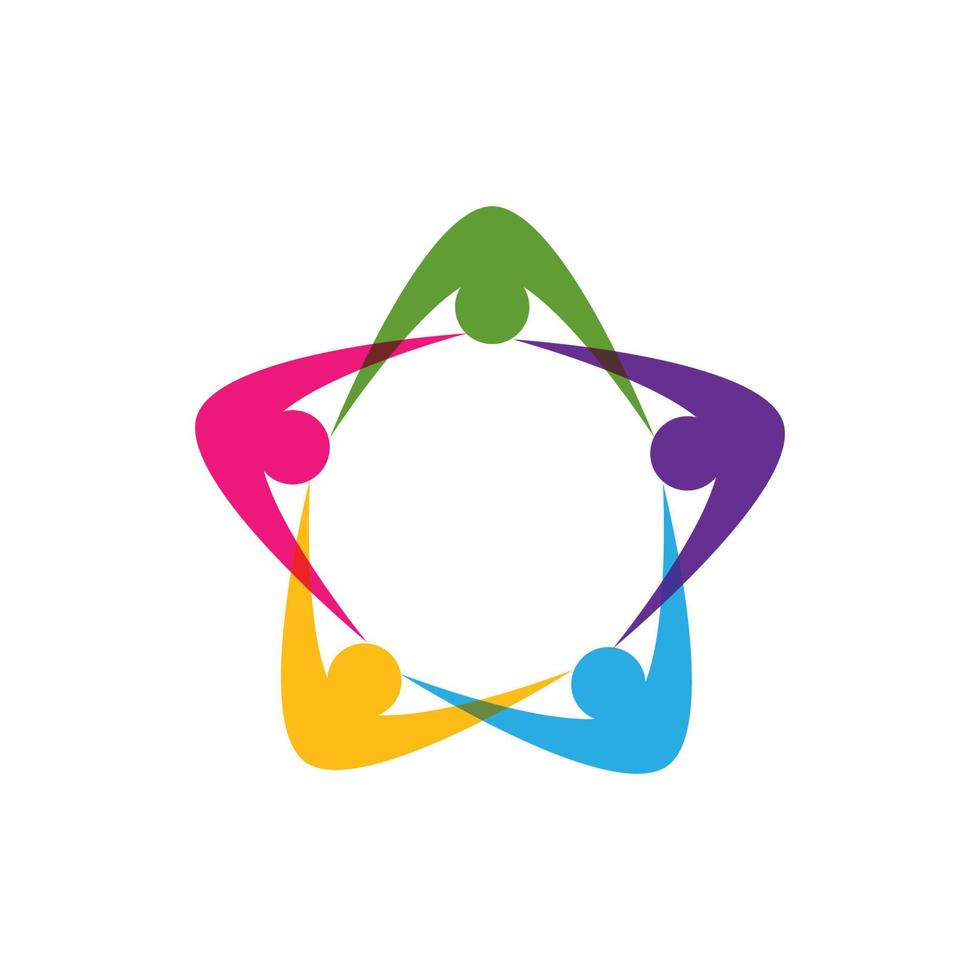 Community, network and social logo design vector