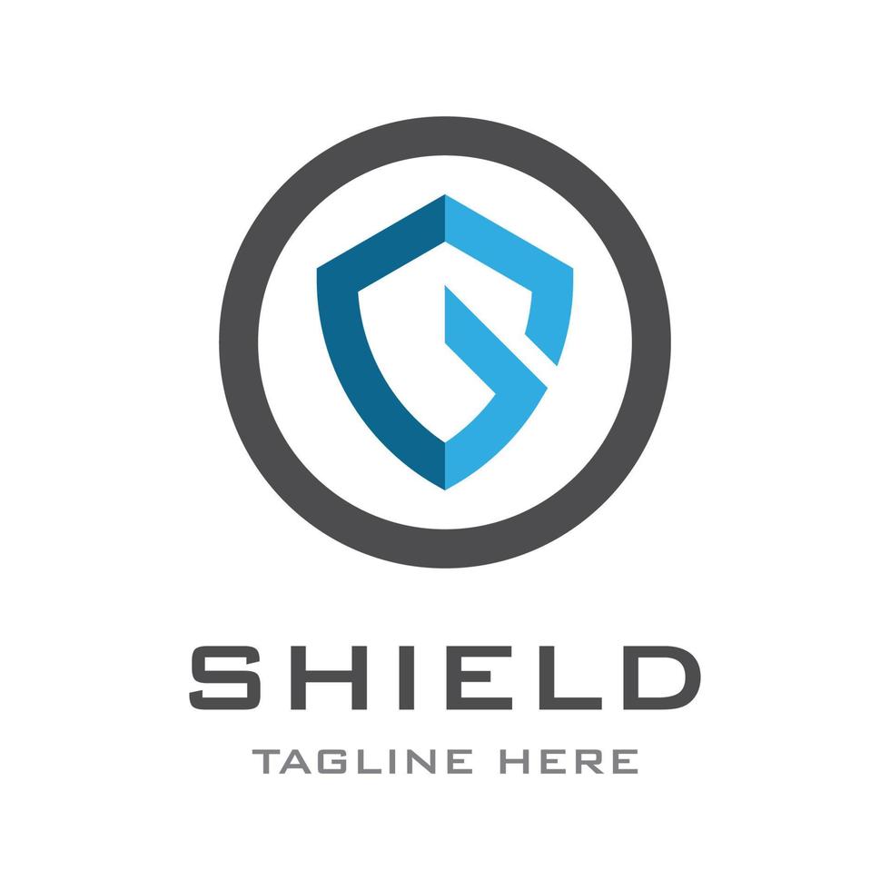 Shield illustration logo vector