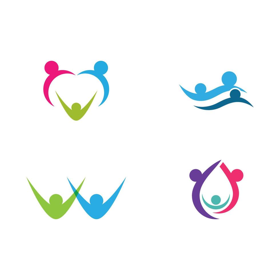 Community, network and social logo design vector