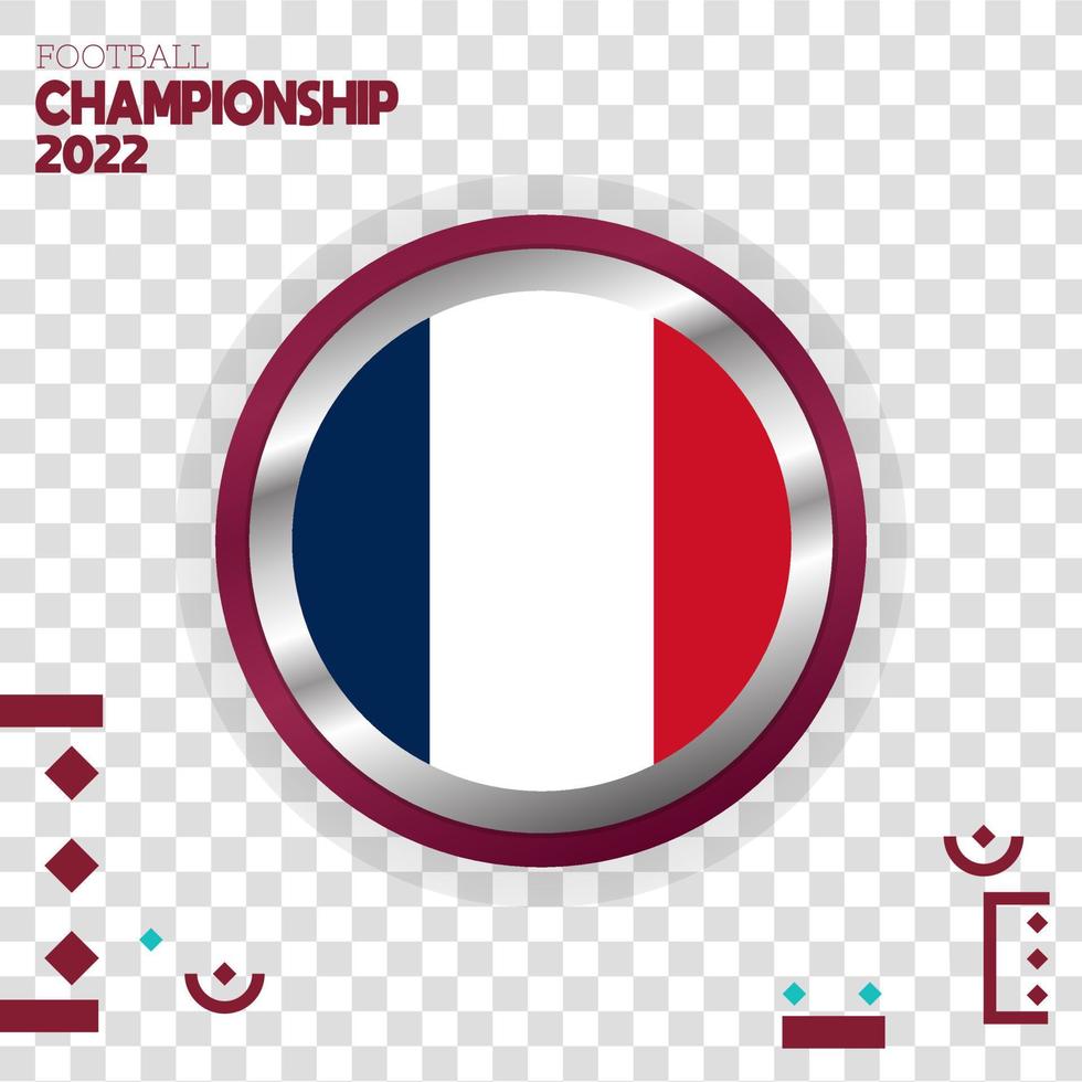 france flag nation 3d effect vector with isolated color background