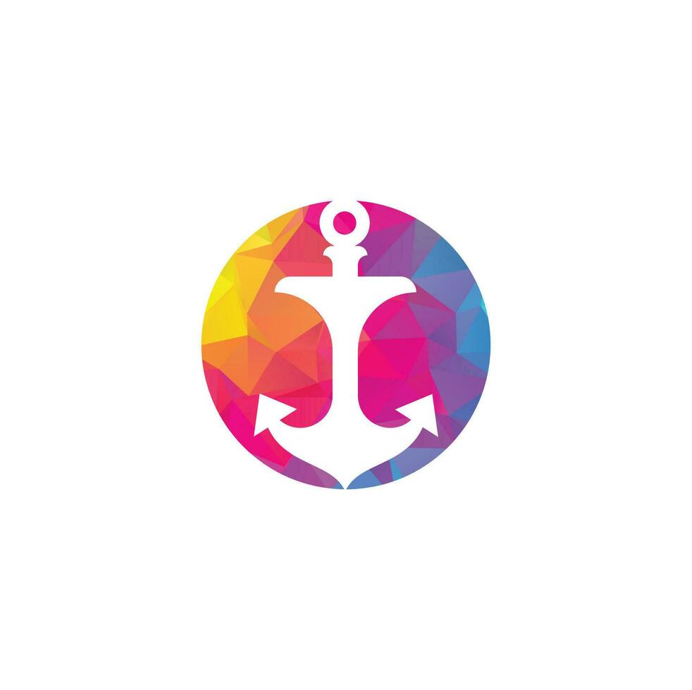 Anchor logo and symbol template icons vector