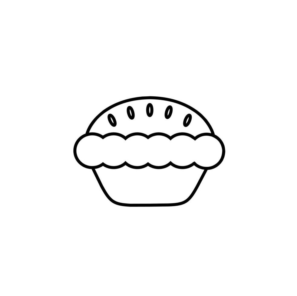 icono de pastel, ilustración vectorial sobre fondo blanco vector