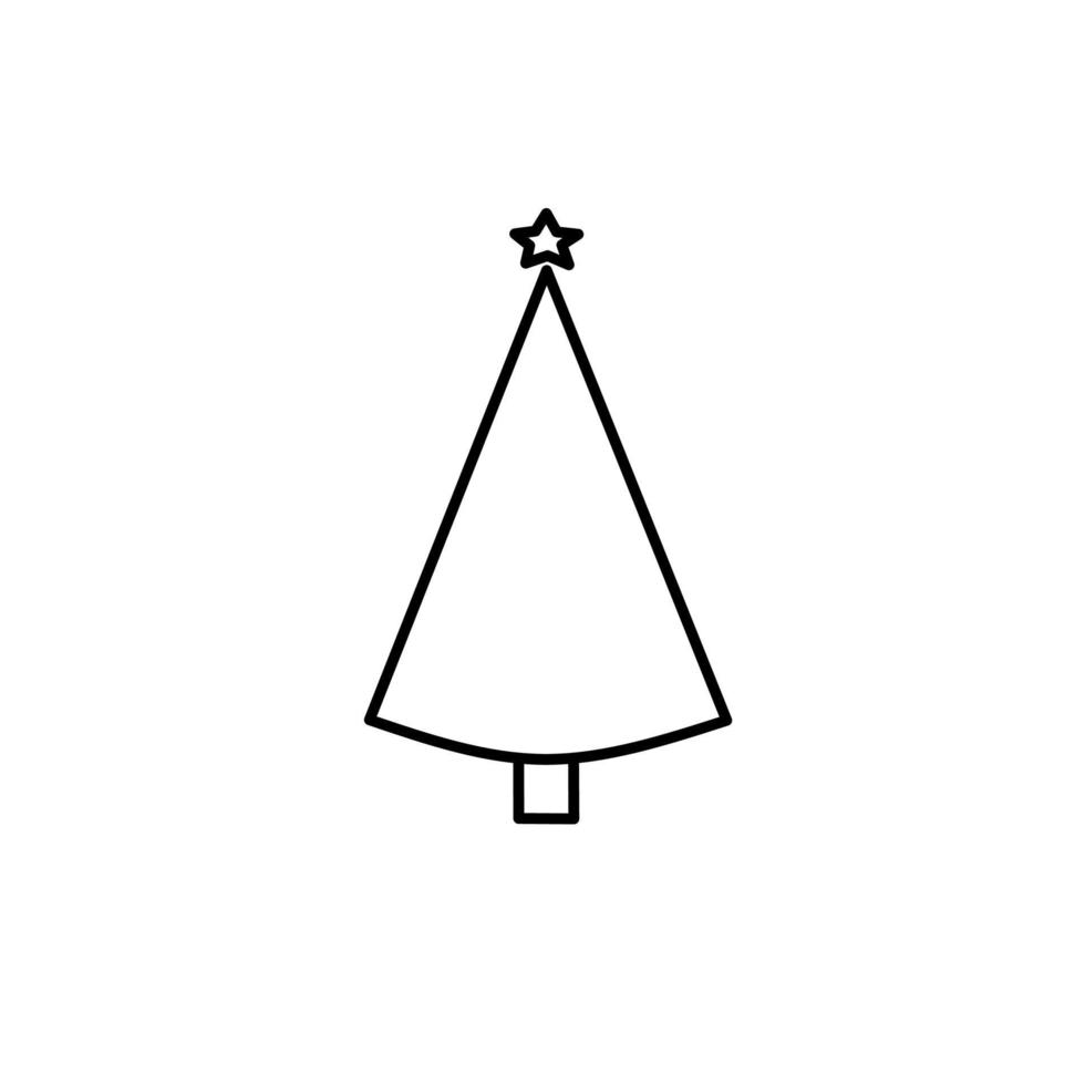 icono del árbol de navidad, ilustración vectorial sobre fondo blanco vector