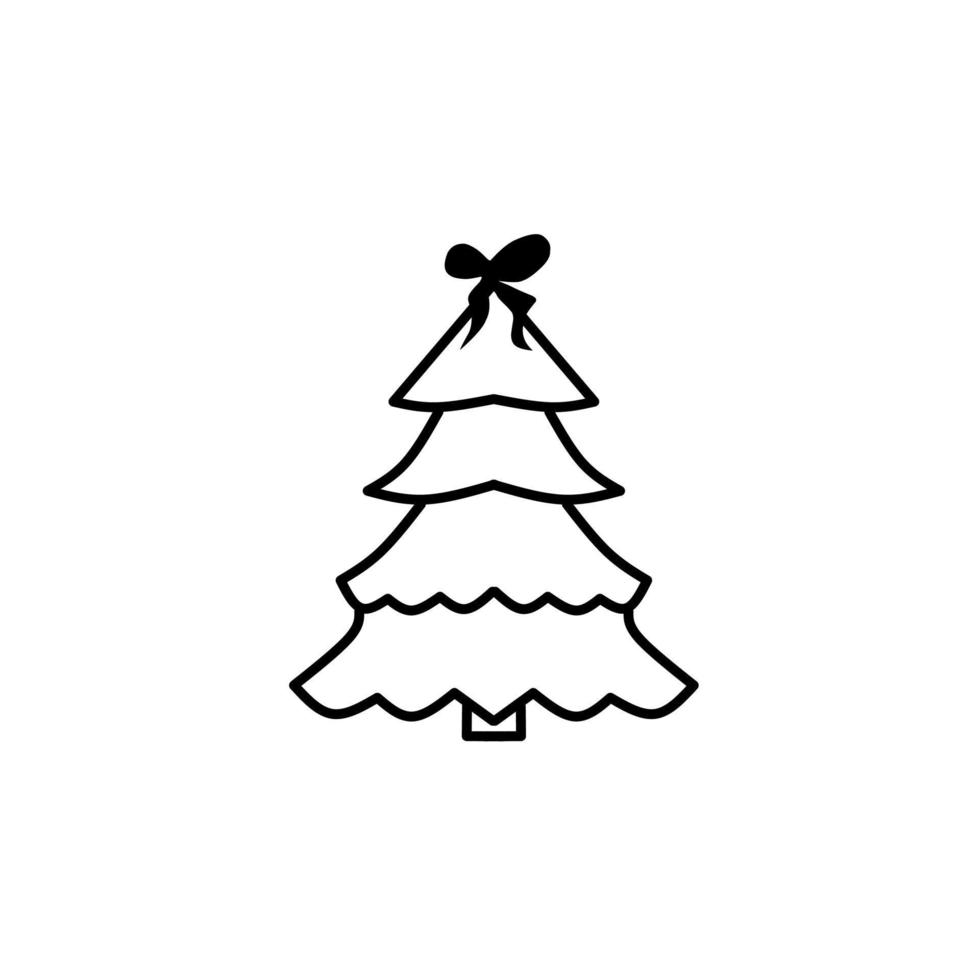 Christmas tree icon, vector illustration on white background