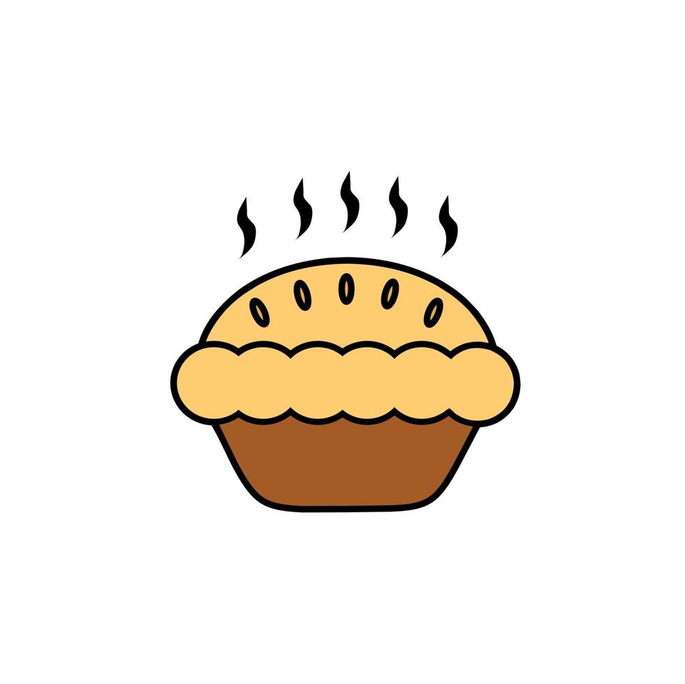 Pie vector illustration illustration on white background