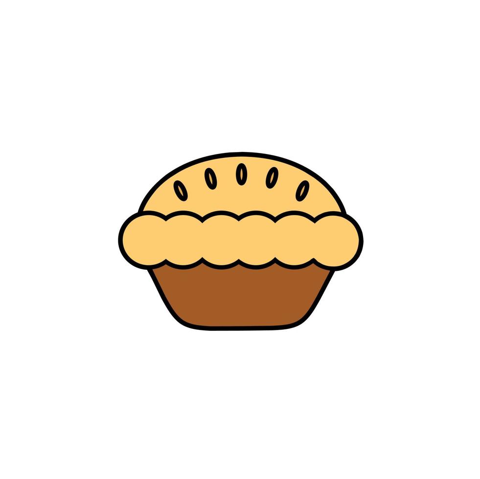 Pie vector illustration illustration on white background