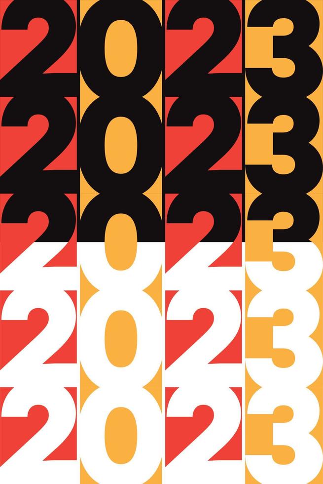 Happy New Year 2023 typography modern design style on blue background vector