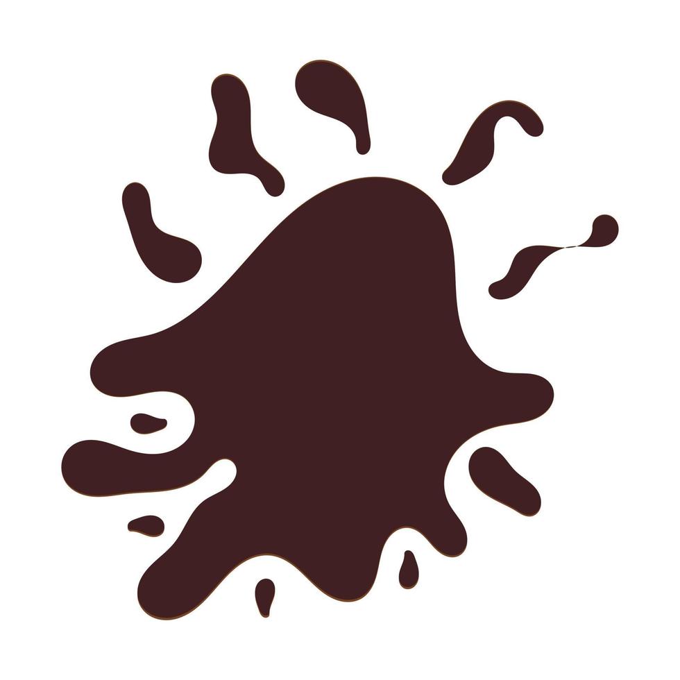 icono de salpicadura de chocolate sobre fondo blanco vector