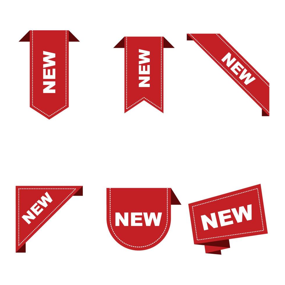 Stickers for New Arrival shop product tags, new labels or sale posters and banners vector sticker icons templates