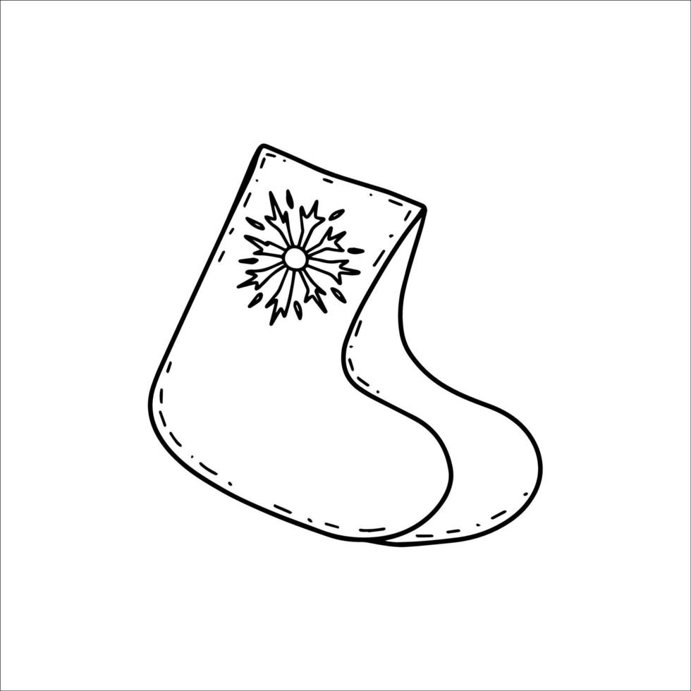 botas de invierno dibujadas a mano. garabato, vector, ilustración vector