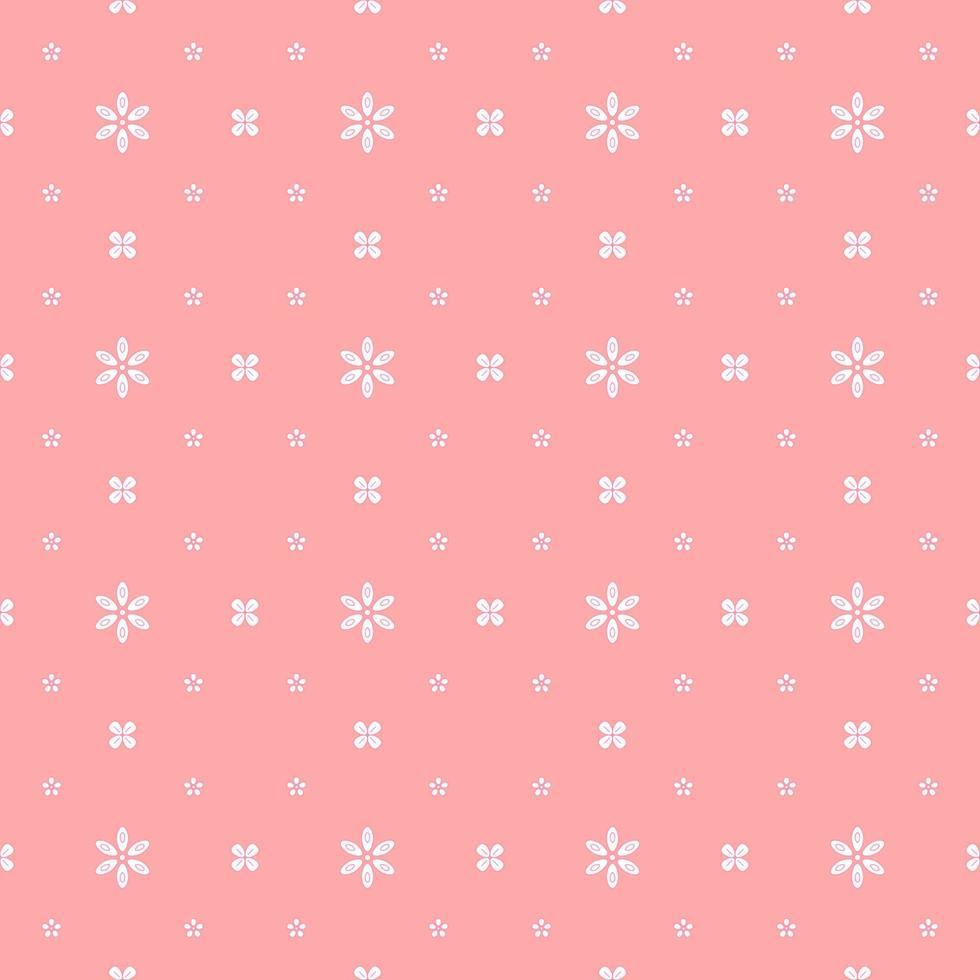 Flower stroke with pink background seamless pattern vector