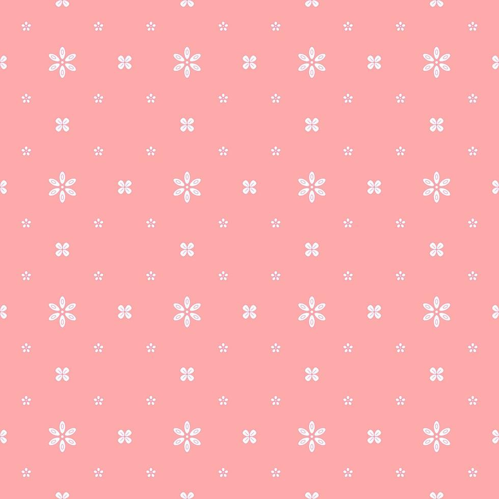 Flower stroke with pink background seamless pattern vector