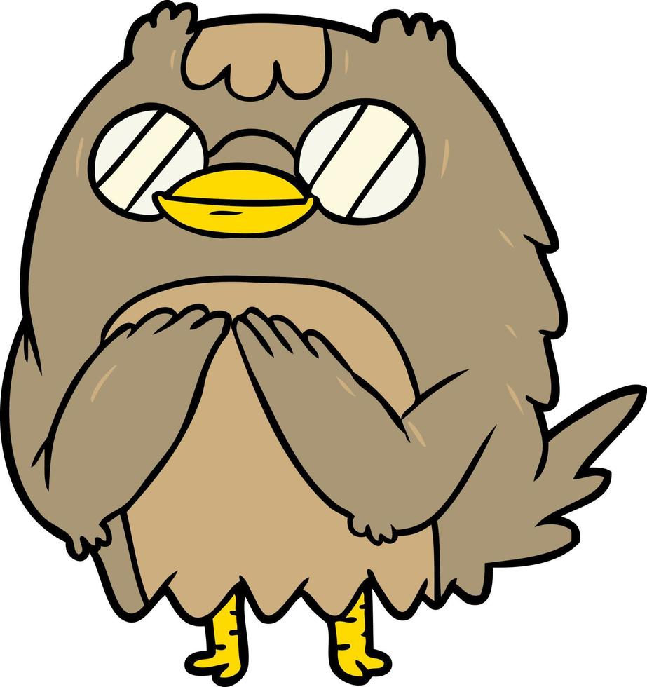 Vector owl character in cartoon style