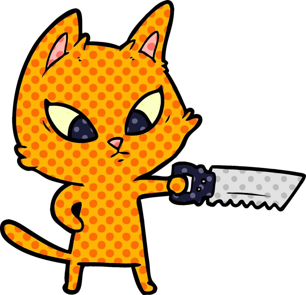 Vector cat character in cartoon style