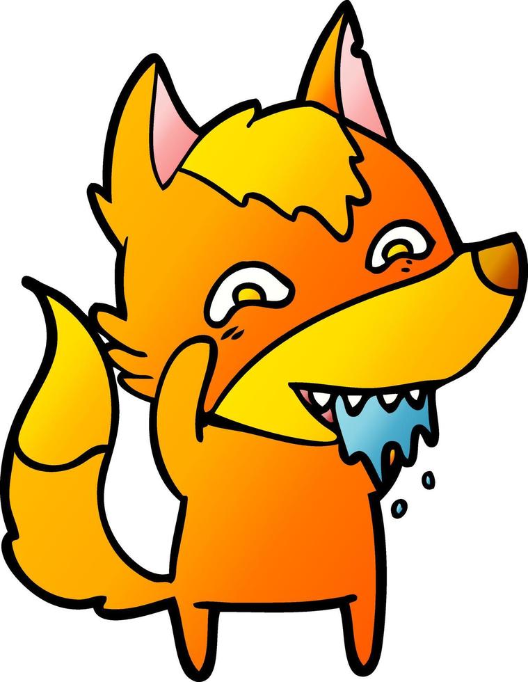 Vector fox character in cartoon style