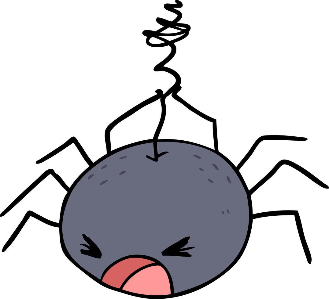 Cartoon spider bug vector