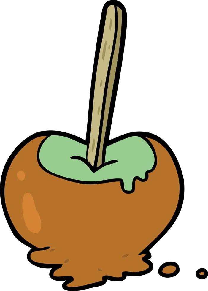 caramelo de manzana de dibujos animados vector