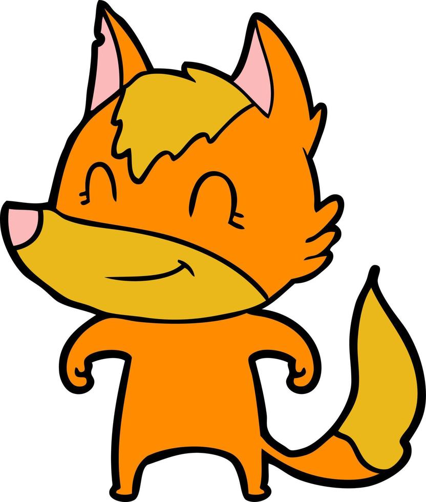 Vector fox character in cartoon style