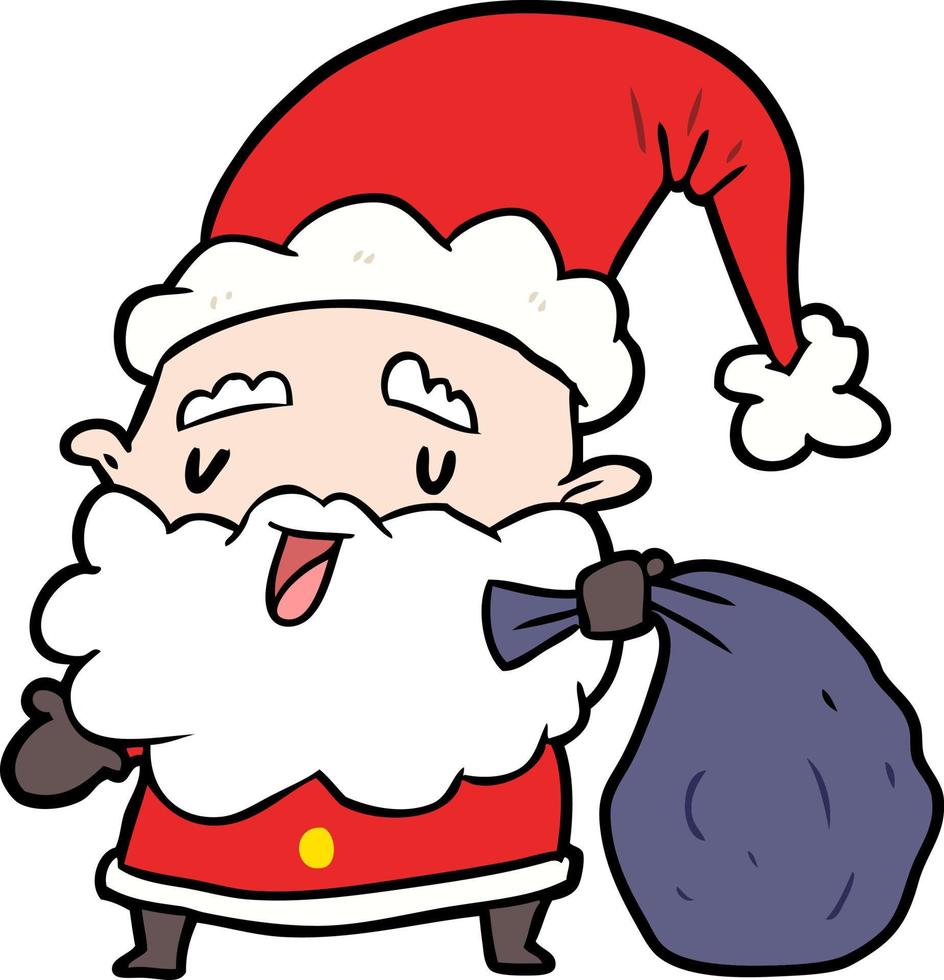 vector personaje de santa claus en estilo de dibujos animados