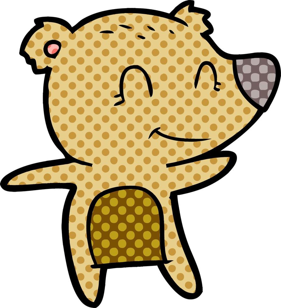 Vector bear character in cartoon style