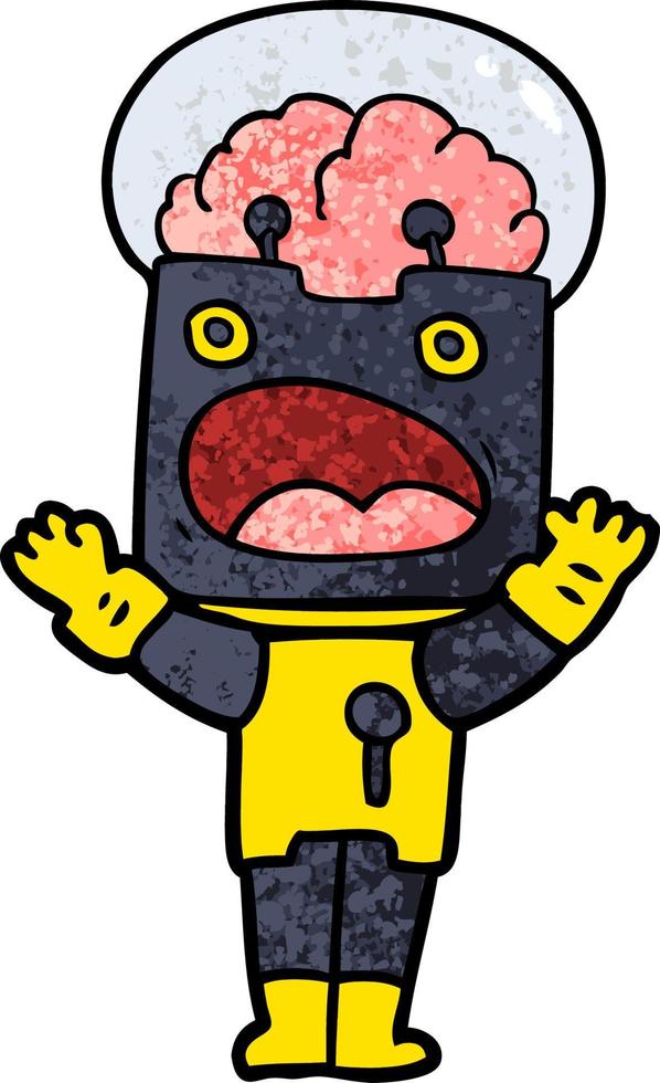 Vector robot character in cartoon style