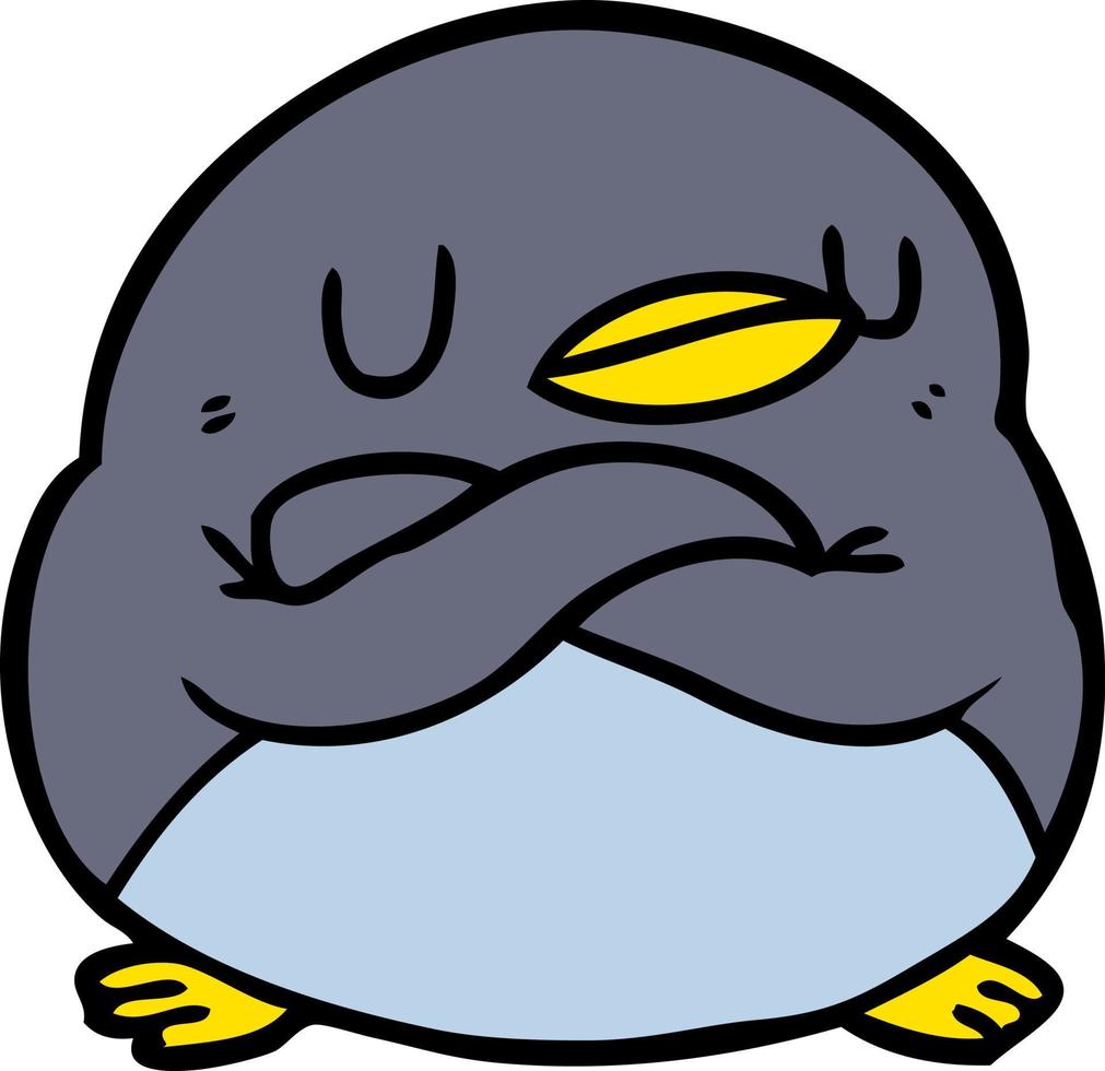 Vector penguin character in cartoon style