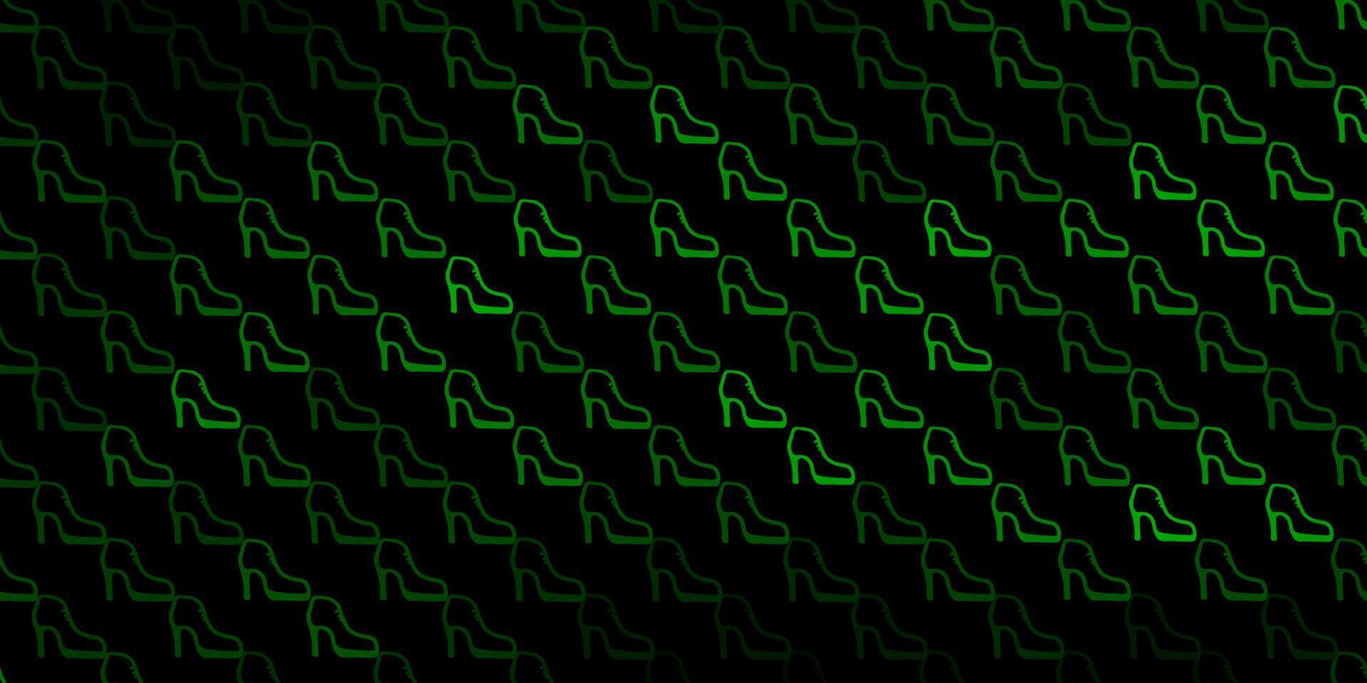 Dark green vector pattern with feminism elements.