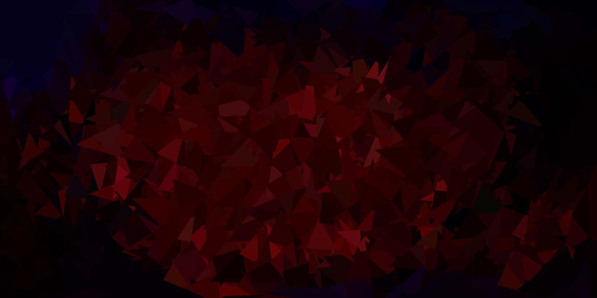 Dark red vector abstract triangle background.