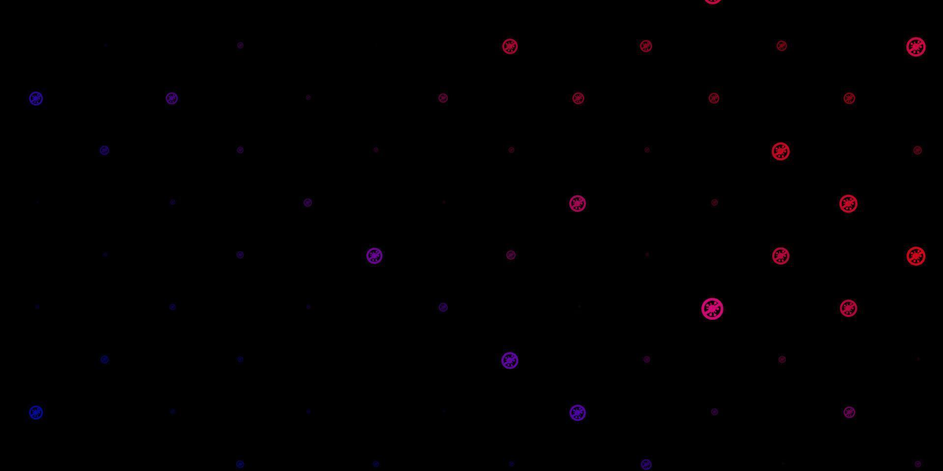 Dark Purple, Pink vector pattern with coronavirus elements.