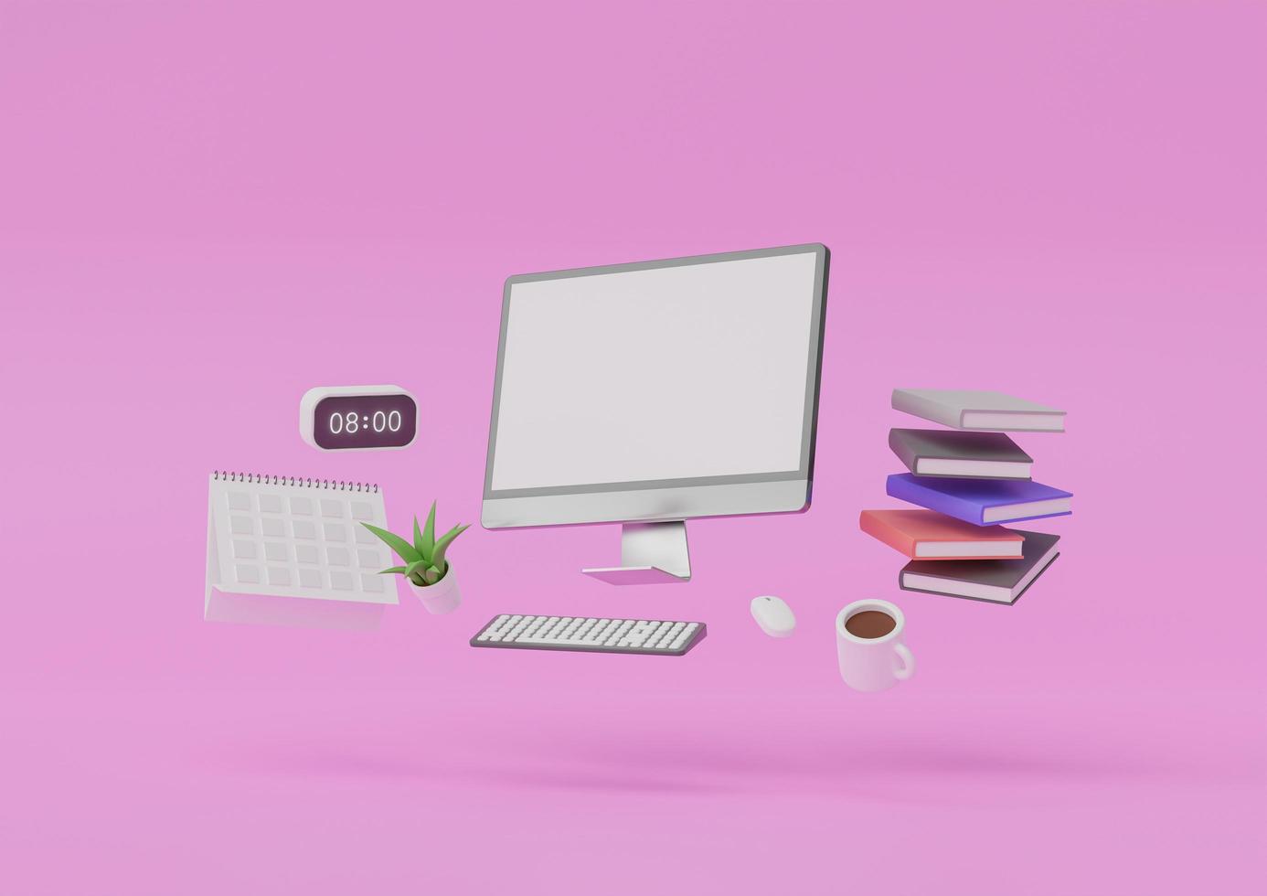 Floating modern workspace photo