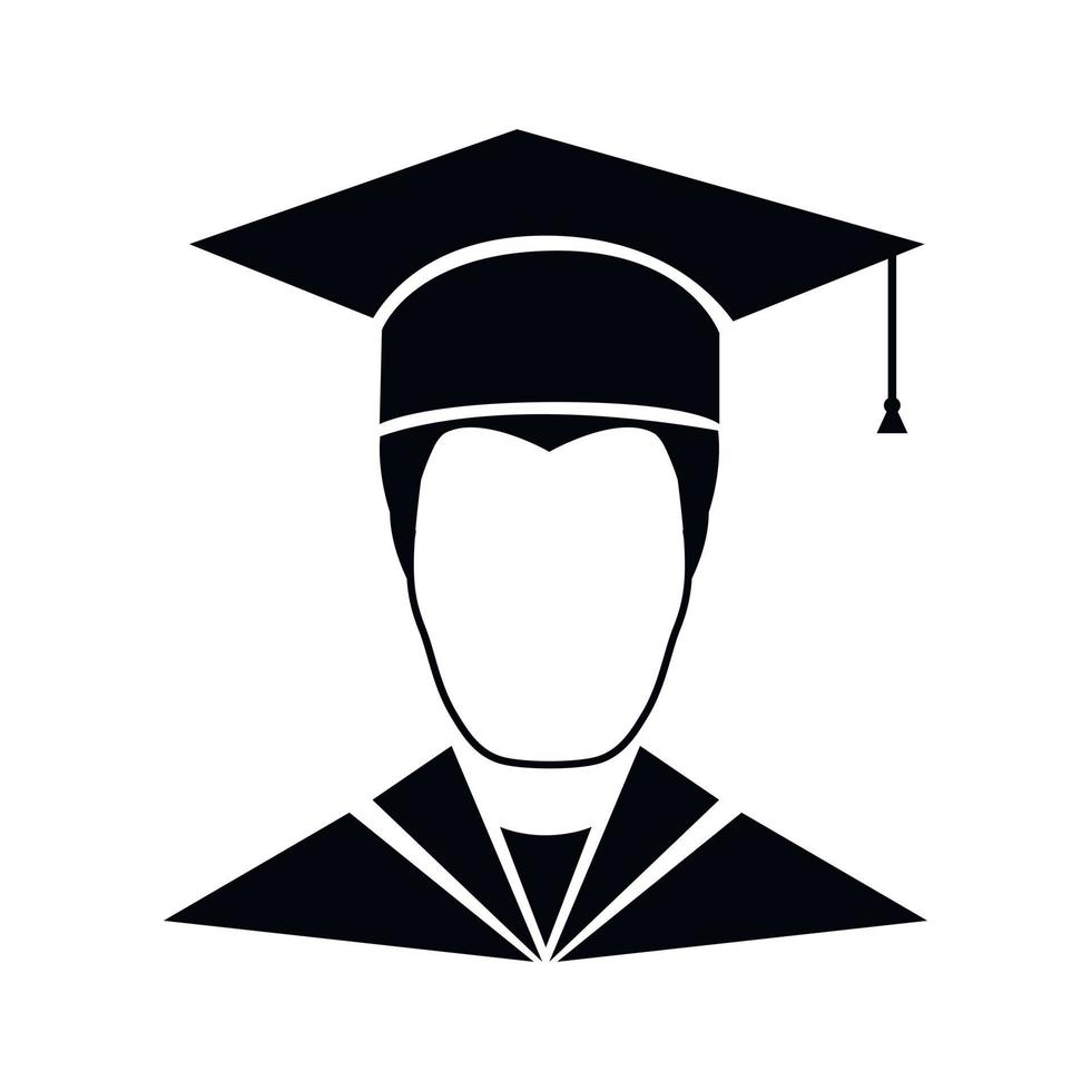 Graduate student icon vector