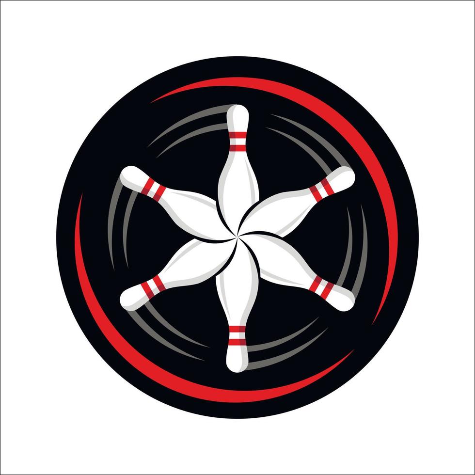 Bowling team or club emblem vector
