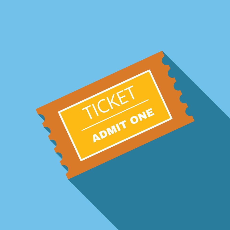 Ticket flat icon vector