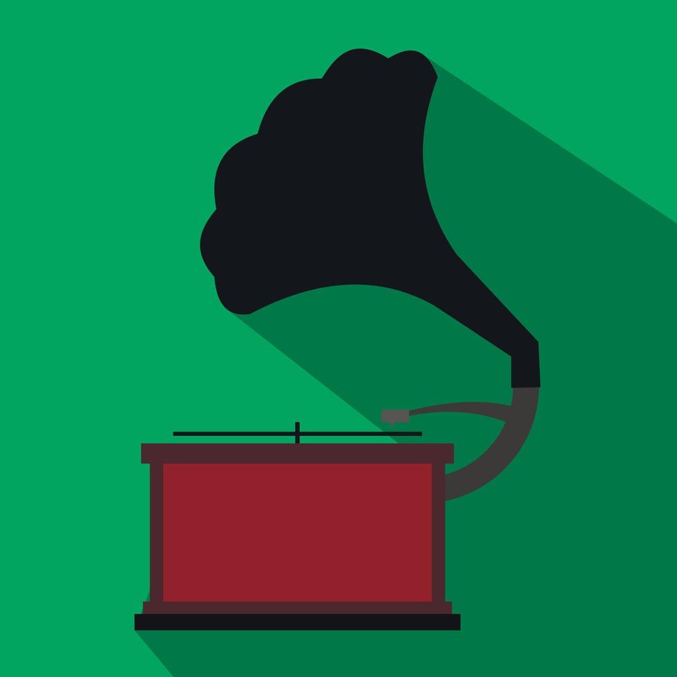 Gramophone flat icon vector