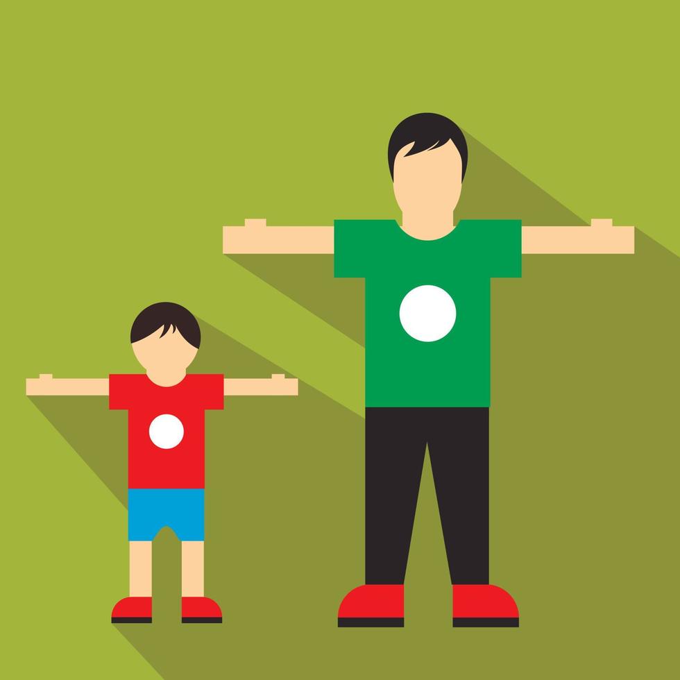 Man and children flat icon vector