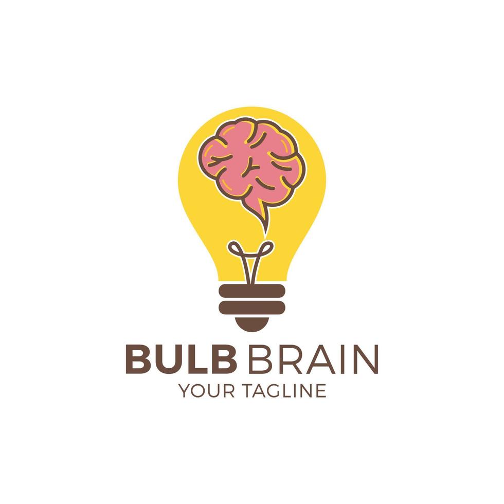 brain bulb icon symbol design. creative idea logo designs template vector