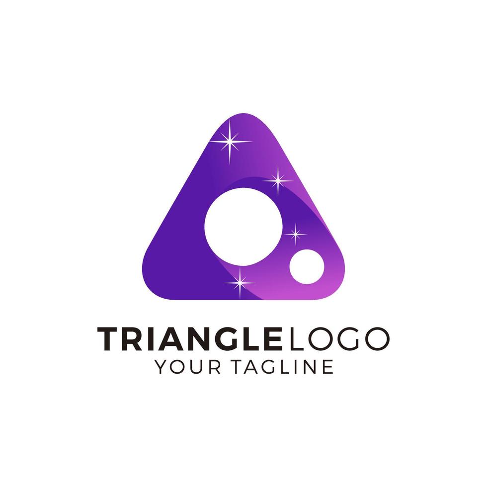 Abstract Triangle Multicolored Logo Design Vector Illustration